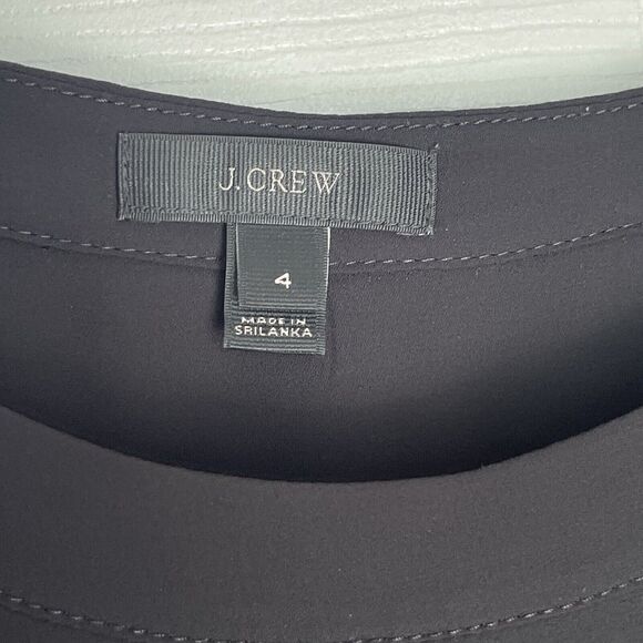 J. Crew Black Scoop Neck Sleeveless Top Women's Size 4 - Picture 7 of 16